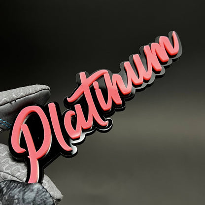 1PC Platinum 3D Acrylic Badge - Car Truck Emblem Fender Tailgate Trunk Sticker