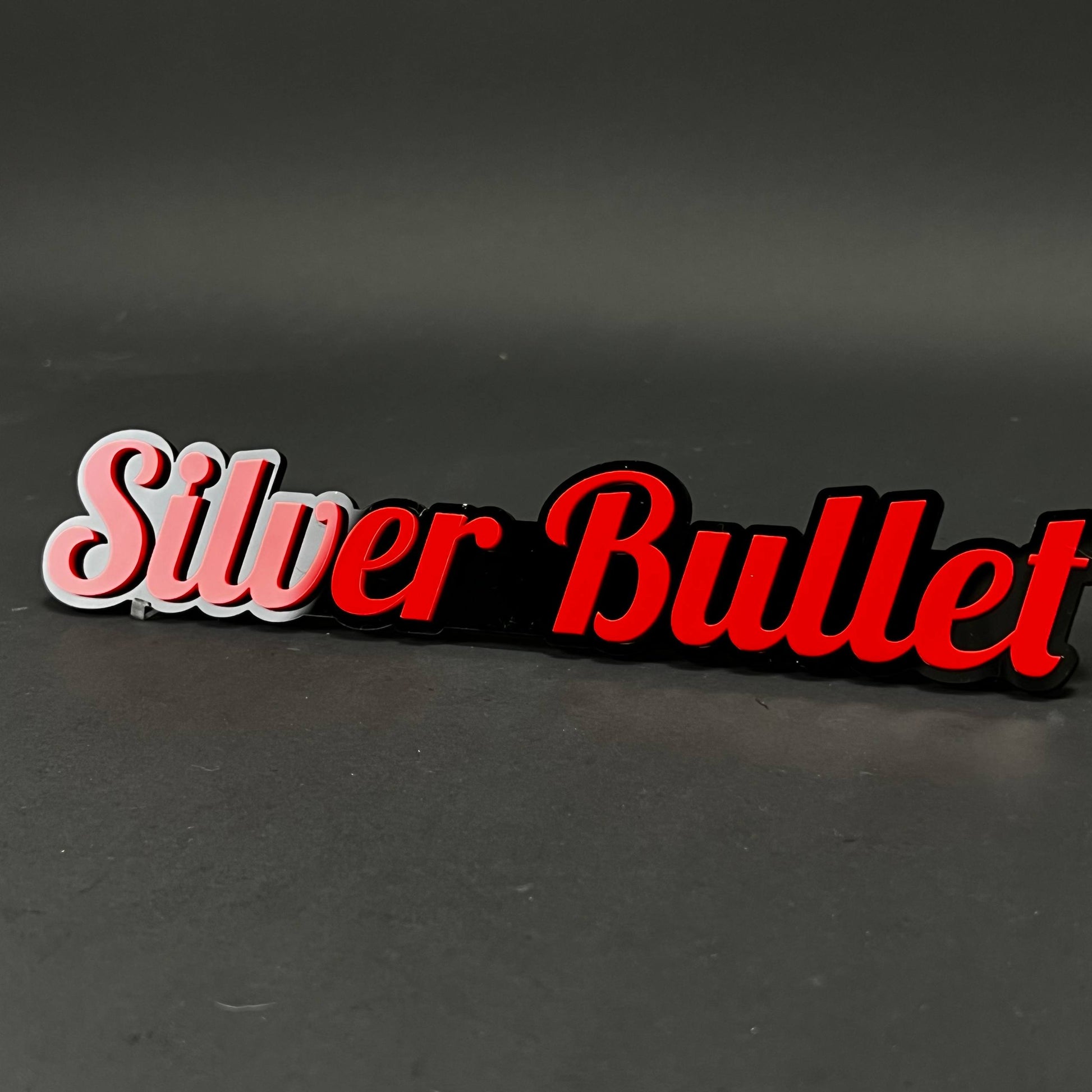 1PC Silver Bullet 3D Acrylic Badge - Car Truck Emblem Fender Sticker