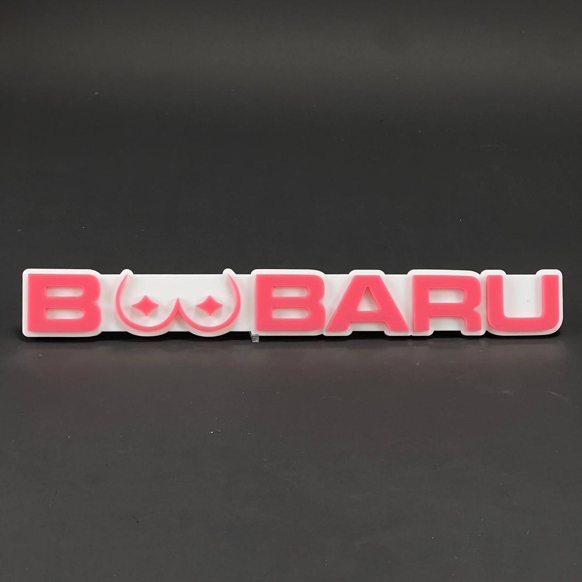 1PC BOOBARU 3D Acrylic Badge - Car Truck Emblem Fender Tailgate Trunk Sticker