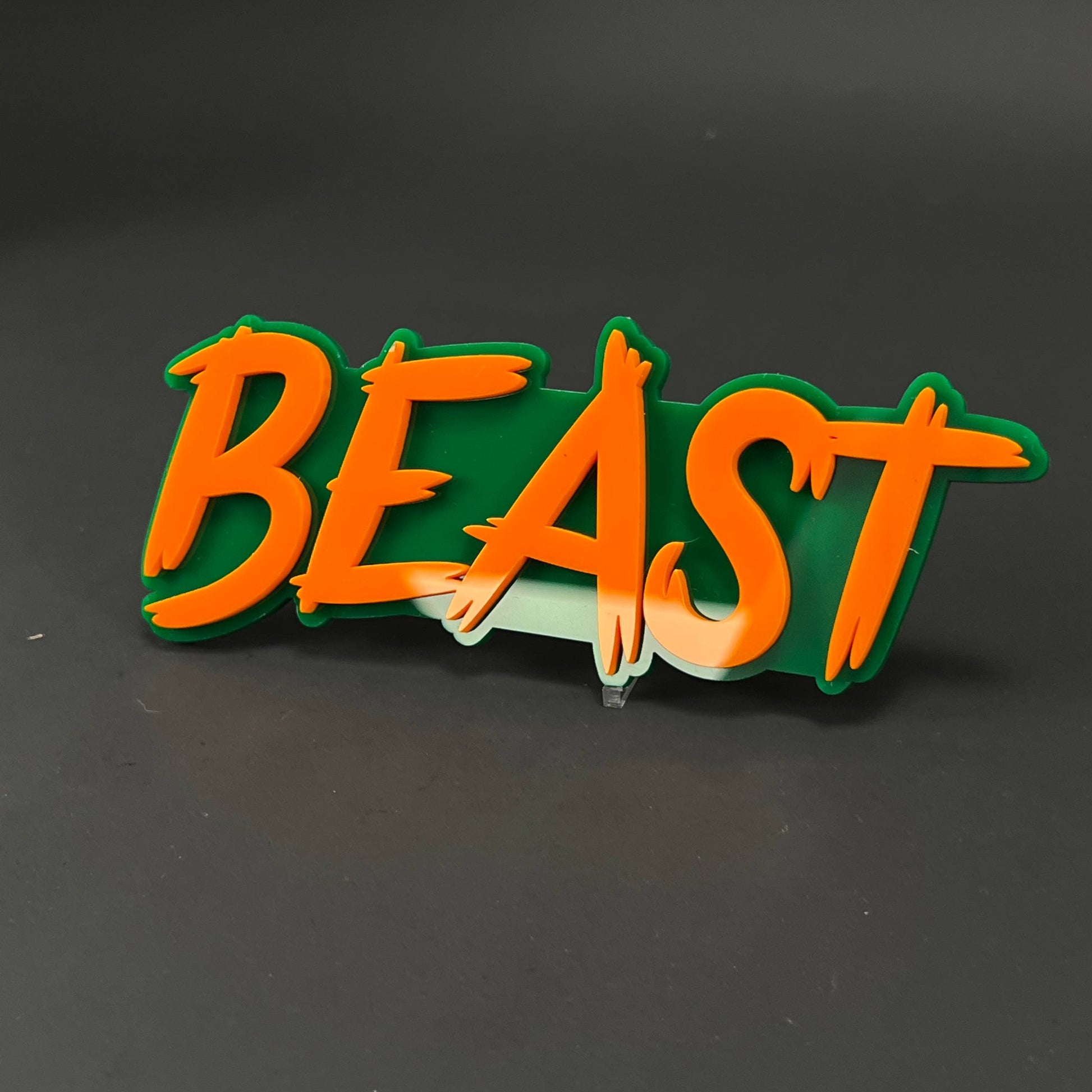1PC BEAST 3D Acrylic Badge - Car Truck Emblem Fender Tailgate Trunk Sticker