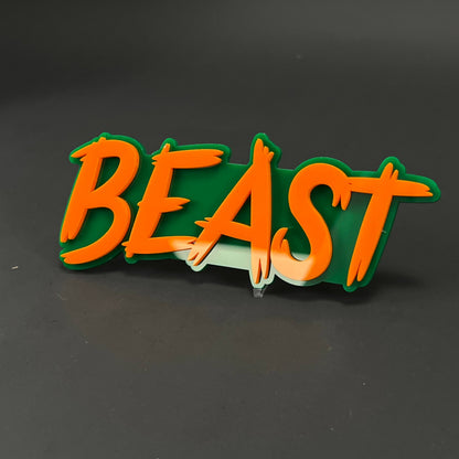 1PC BEAST 3D Acrylic Badge - Car Truck Emblem Fender Tailgate Trunk Sticker