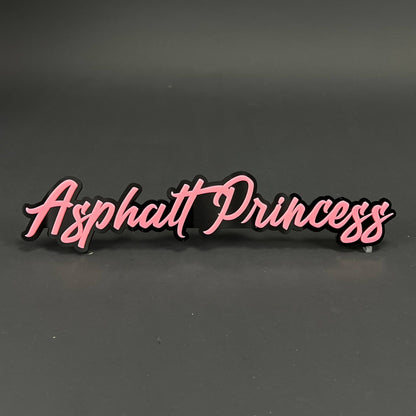 1PC Asphalt Princess 3D Acrylic Badge - Car Truck Emblem Fender Sticker