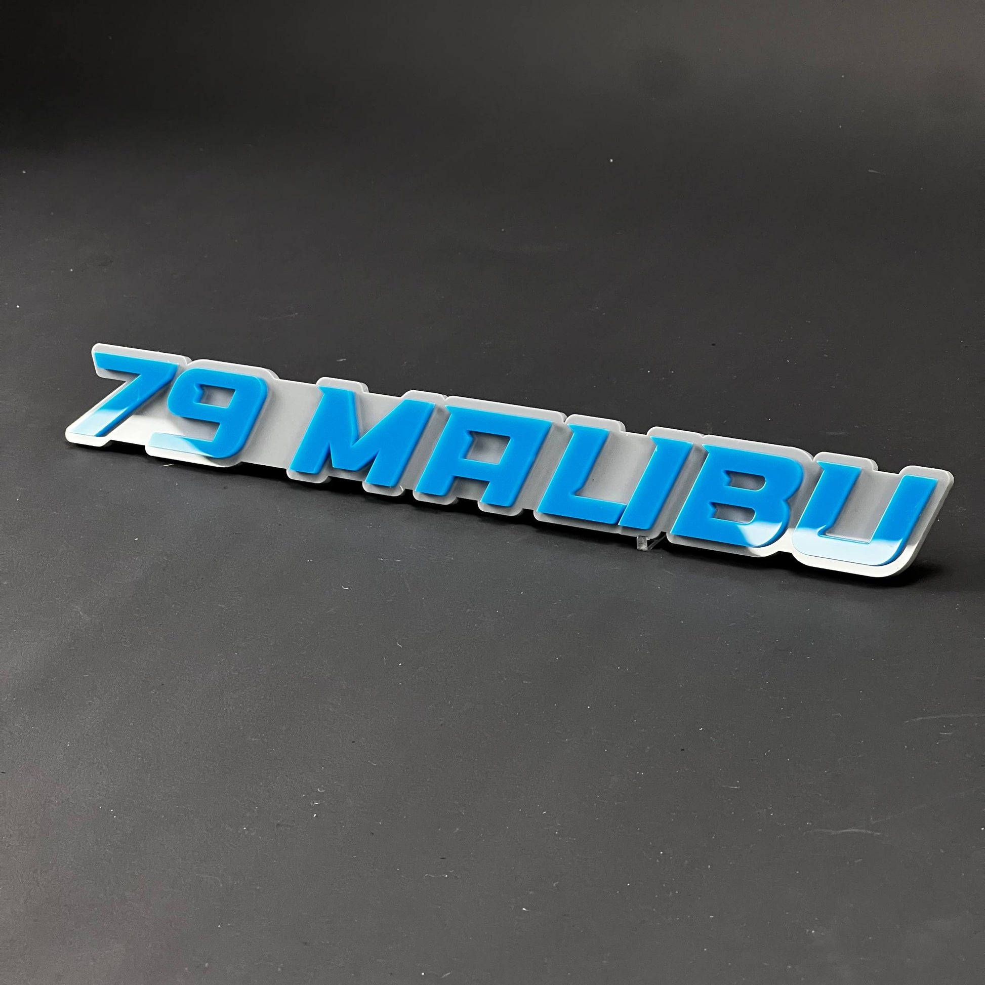 1PC 79 MALIBU 3D Acrylic Badge - Car Truck Emblem Fender Tailgate Trunk Sticker