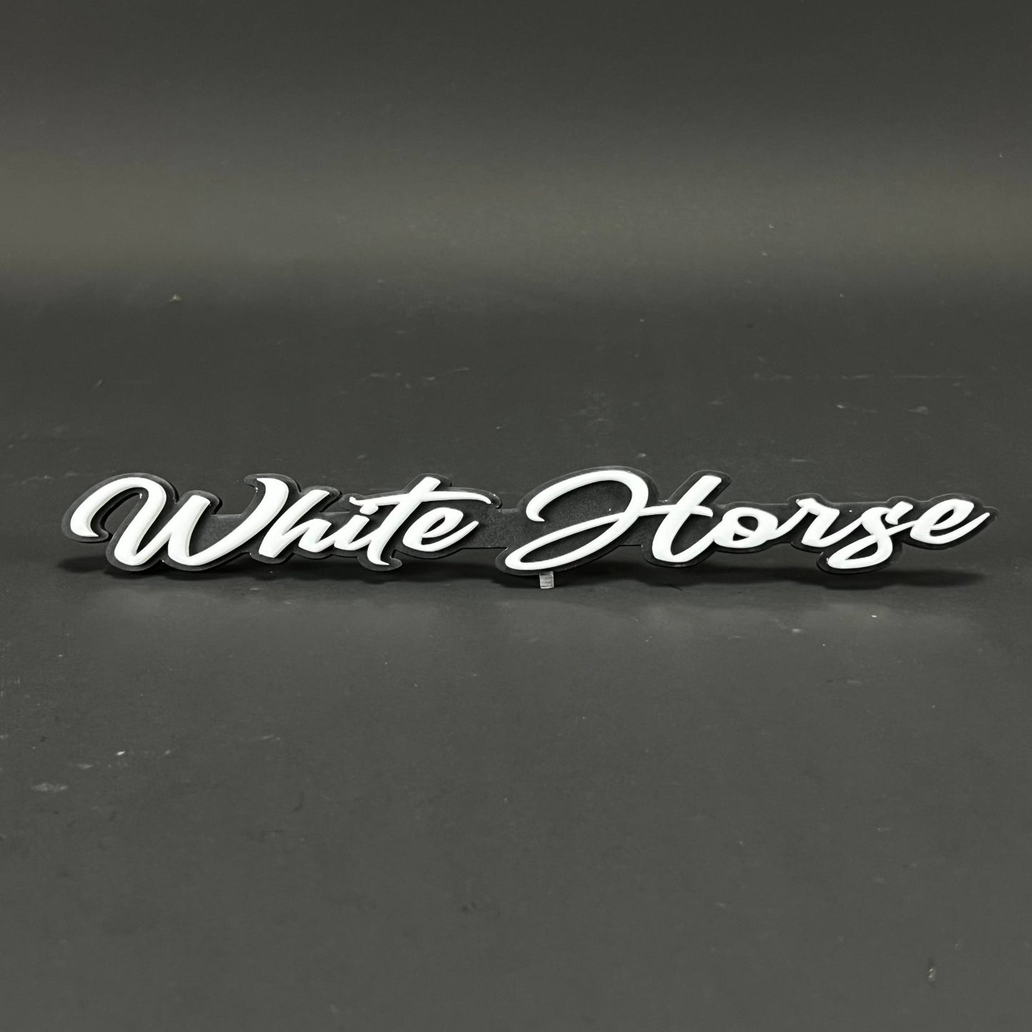 1PC White Horse 3D Acrylic Badge - Car Truck Emblem Fender Sticker