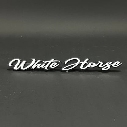 1PC White Horse 3D Acrylic Badge - Car Truck Emblem Fender Sticker