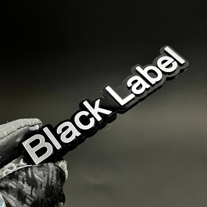 1PC Black Label 3D Acrylic Badge - Car Truck Emblem Fender Sticker
