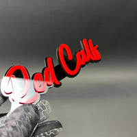 1PC Red Calf 3D Acrylic Badge - Car Truck Emblem Fender Tailgate Trunk Sticker