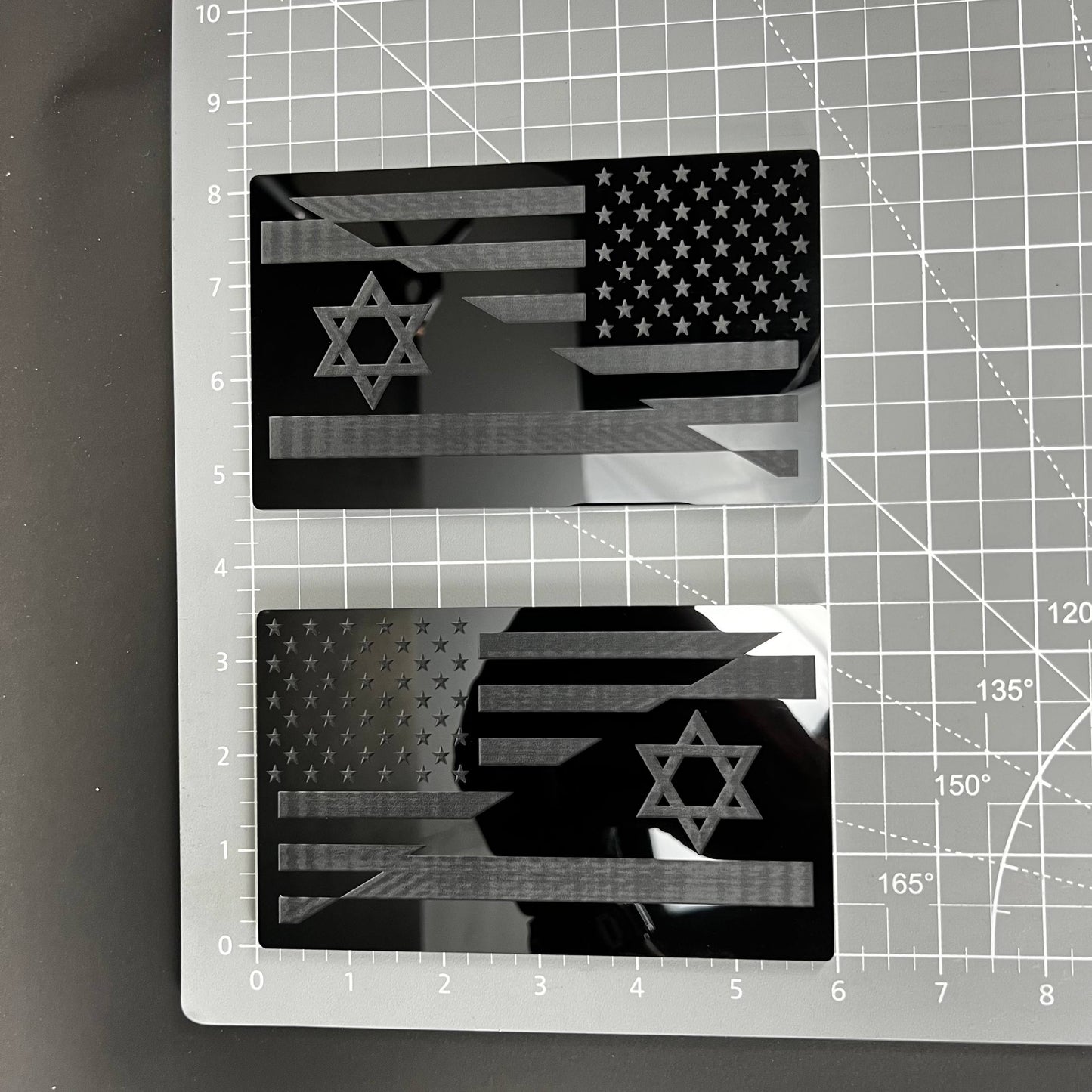 1PC USA Israel Flag 3D Acrylic Badge - Car Truck Emblem Fender Sticker