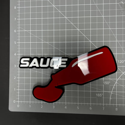 1PC SAUCE 3D Acrylic Badge - Car Truck Emblem Fender Tailgate Trunk Sticker