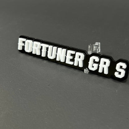 1PC FORTUNER GR S 3D Acrylic Badge - Car Truck Emblem Fender Tailgate Trunk Sticker