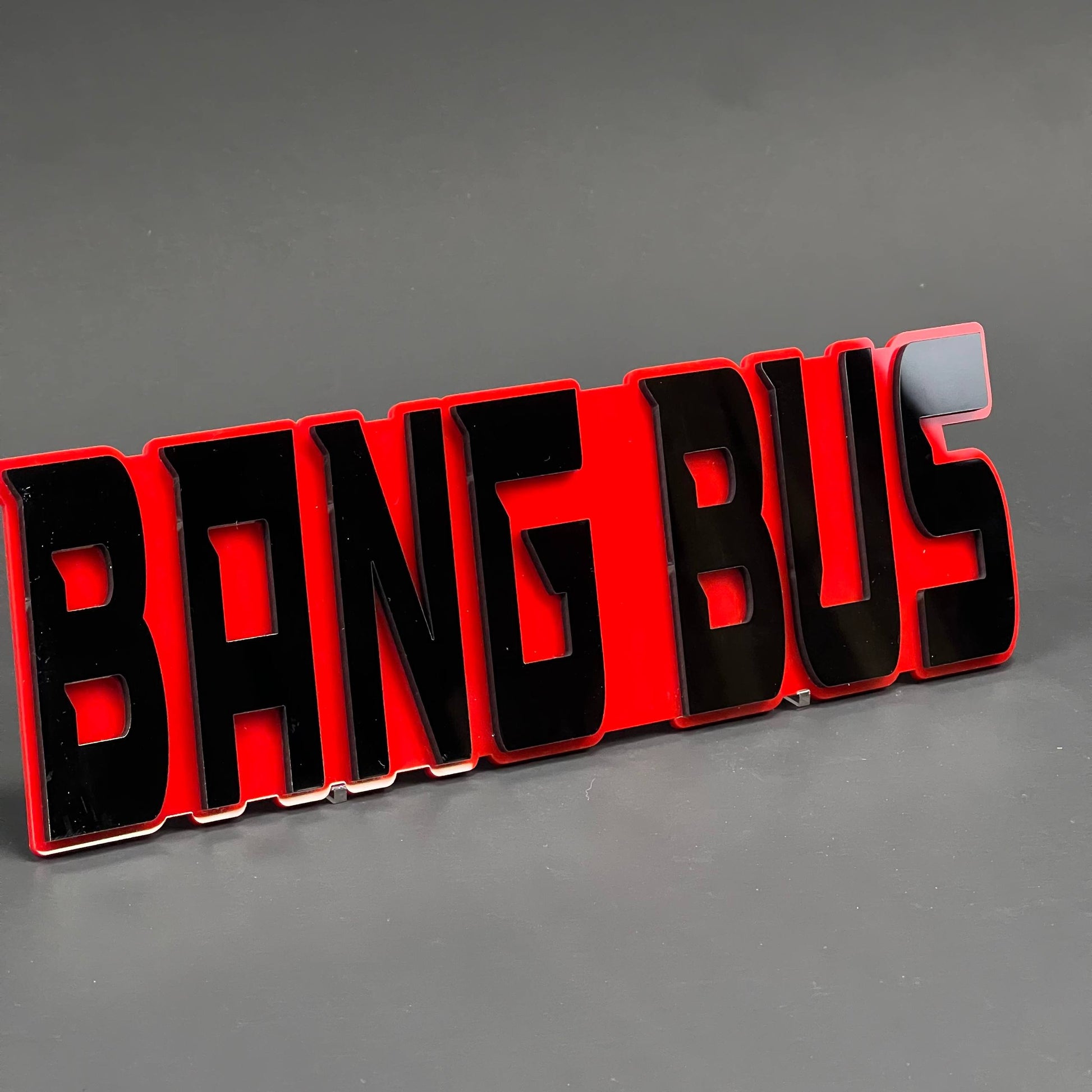 1PC BANG BUS 3D Acrylic Badge - Car Truck Emblem Fender Tailgate Trunk Sticker