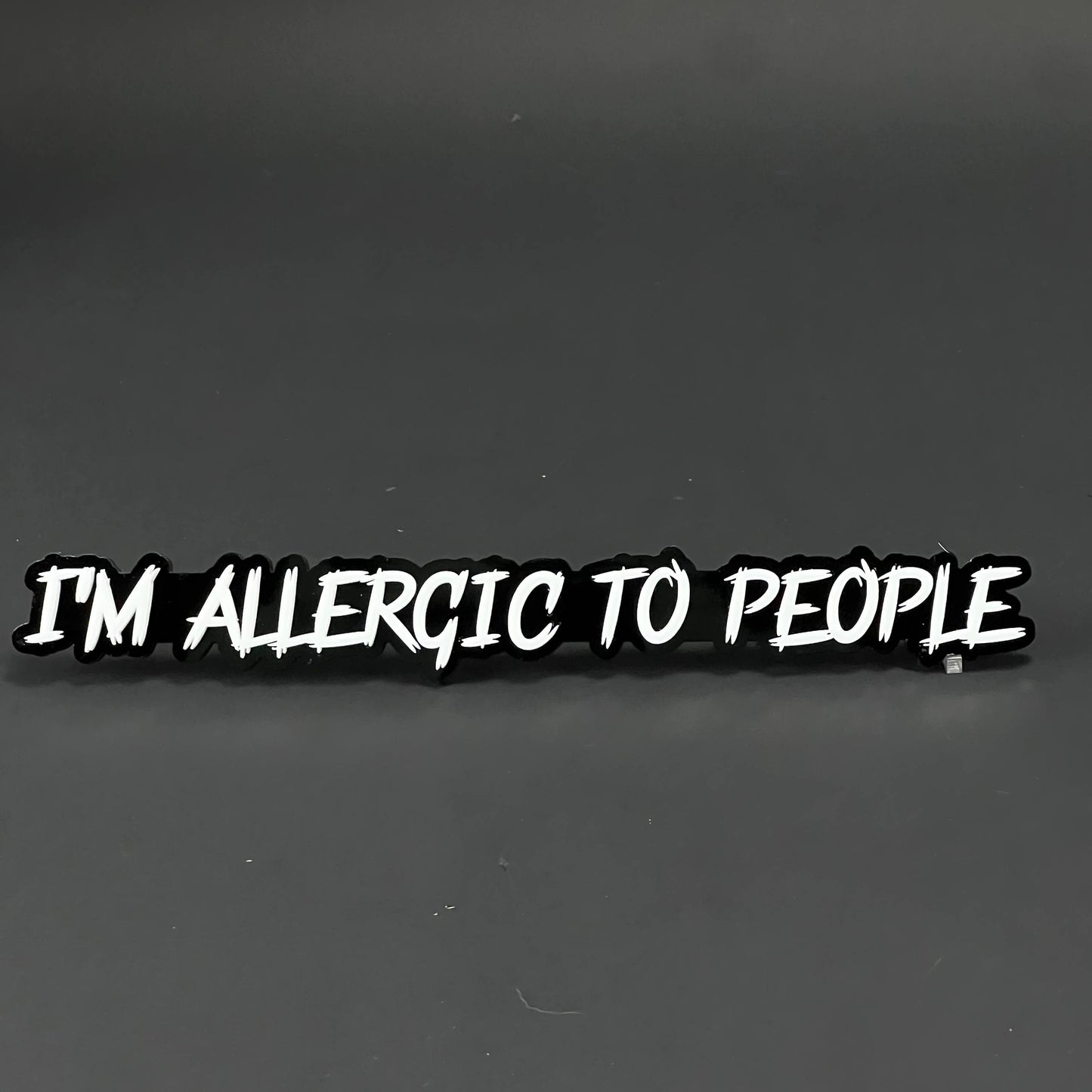 1PC I'M ALLERGIC TO PEOPLE 3D Acrylic Badge - Car Truck Emblem Fender Sticker
