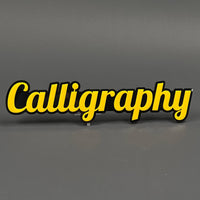 Calligraphy 3D Acrylic Badge - Car Truck Emblem Fender Tailgate Trunk Sticker