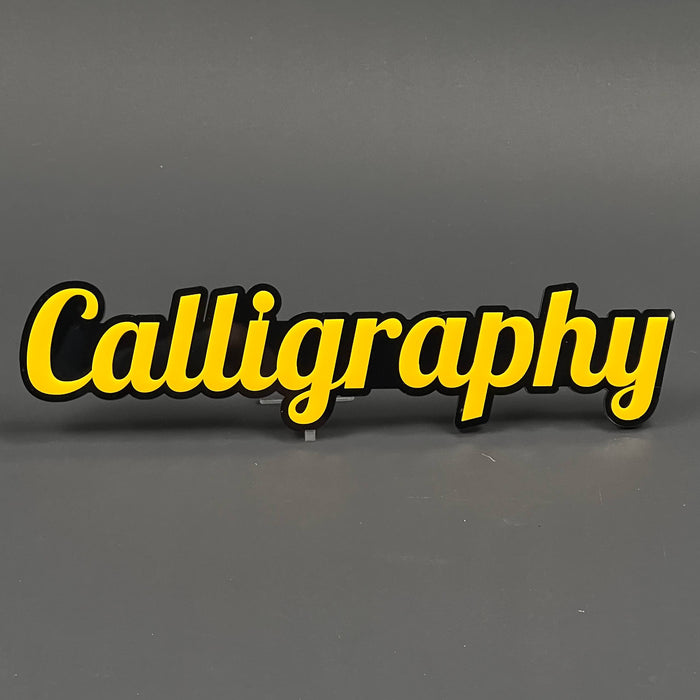 Calligraphy 3D Acrylic Badge - Car Truck Emblem Fender Tailgate Trunk Sticker