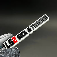 1PC LS2 Sick & Twisted 3D Acrylic Badge - Car Truck Emblem Fender Sticker