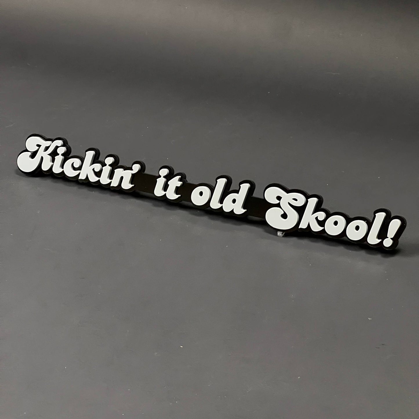 1PC Kickin' it old Skool! 3D Acrylic Badge - Car Truck Emblem Fender Sticker
