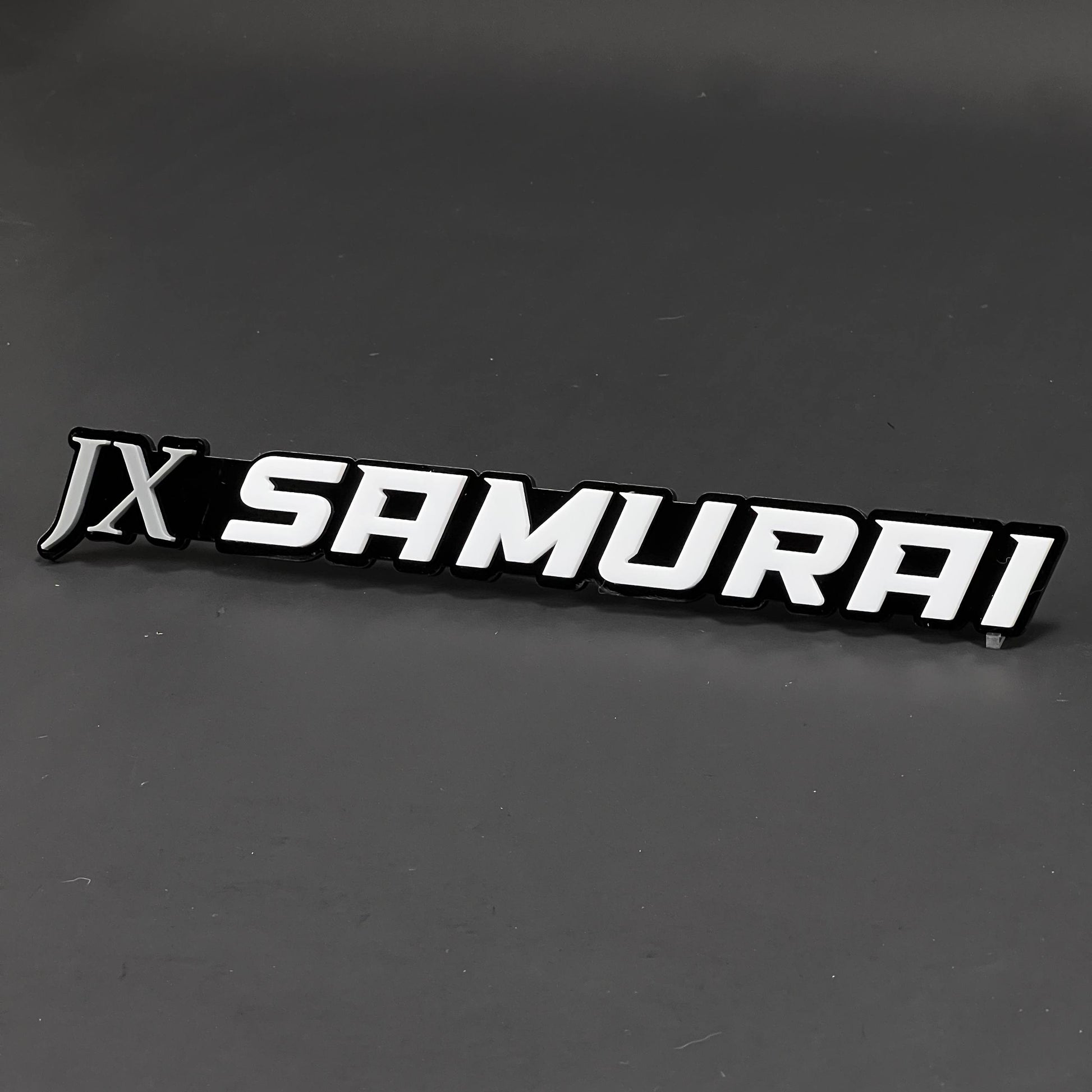 1PC JX SAMURAI 3D Acrylic Badge - Car Truck Emblem Fender Tailgate Trunk Sticker