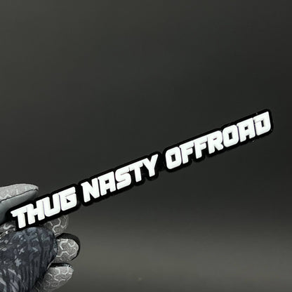 1PC THUG NASTY OFFROAD White 3D Acrylic Badge - Car Truck Emblem Fender Sticker