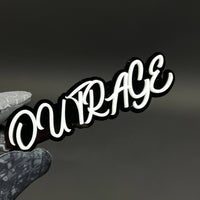 1PC OUTRAGE 3D Acrylic Badge - Car Truck Emblem Fender Tailgate Trunk Sticker