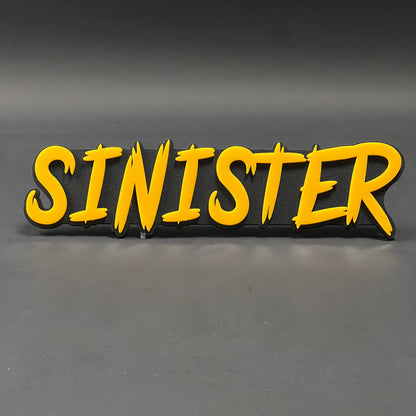 1PC SINISTER 3D Acrylic Badge - Car Truck Emblem Fender Tailgate Trunk Sticker