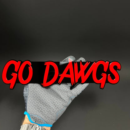 1PC GO DAWGS 3D Acrylic Badge - Car Truck Emblem Fender Tailgate Trunk Sticker