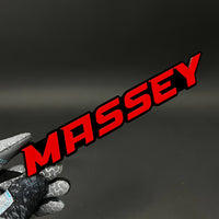 1PC MASSEY 3D Acrylic Badge - Car Truck Emblem Fender Tailgate Trunk Sticker