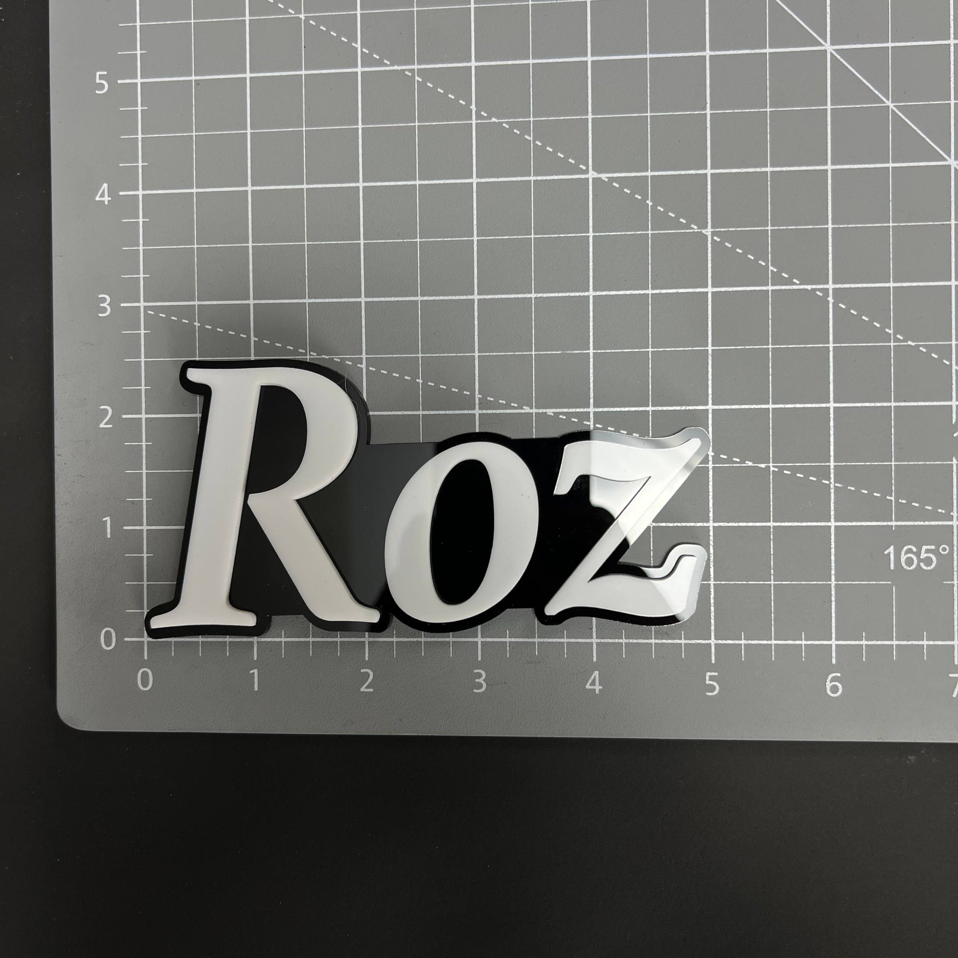 1PC Roz 3D Acrylic Badge - Car Truck Emblem Fender Tailgate Trunk Sticker