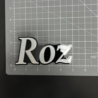 1PC Roz 3D Acrylic Badge - Car Truck Emblem Fender Tailgate Trunk Sticker