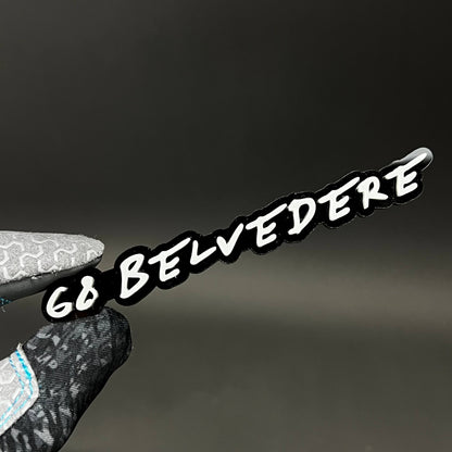 1PC 68 BELVEDERE 3D Acrylic Badge - Car Truck Emblem Fender Sticker