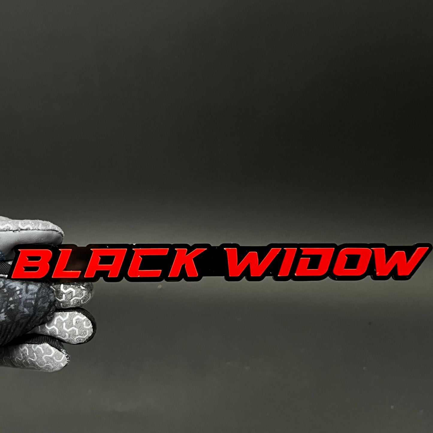 1PC BLACK WIDOW 3D Acrylic Badge - Car Truck Emblem Fender Sticker