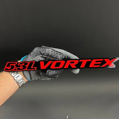 1PC 5.3L VORTEX 3D Acrylic Badge - Car Truck Emblem Fender Tailgate Trunk Sticker
