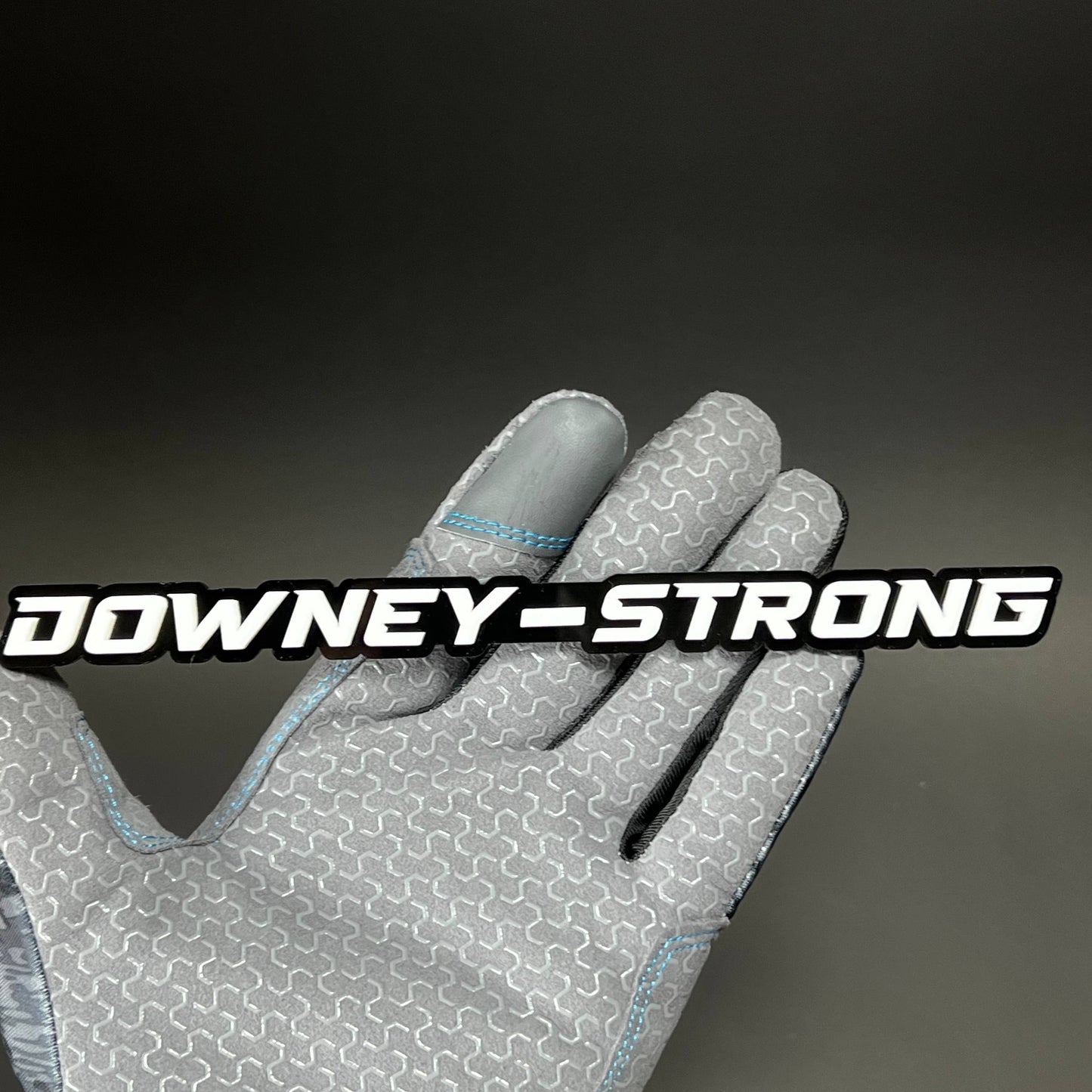 1PC DOWNEY-STRONG 3D Acrylic Badge - Car Truck Emblem Fender Sticker