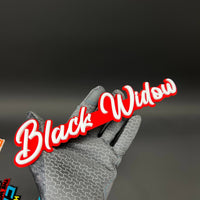 1PC BLACK WIDOW 3D Acrylic Badge - Car Truck Emblem Fender Sticker