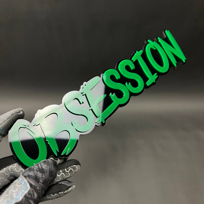1PC OBSESSION 3D Acrylic Badge - Car Truck Emblem Fender Tailgate Trunk Sticker