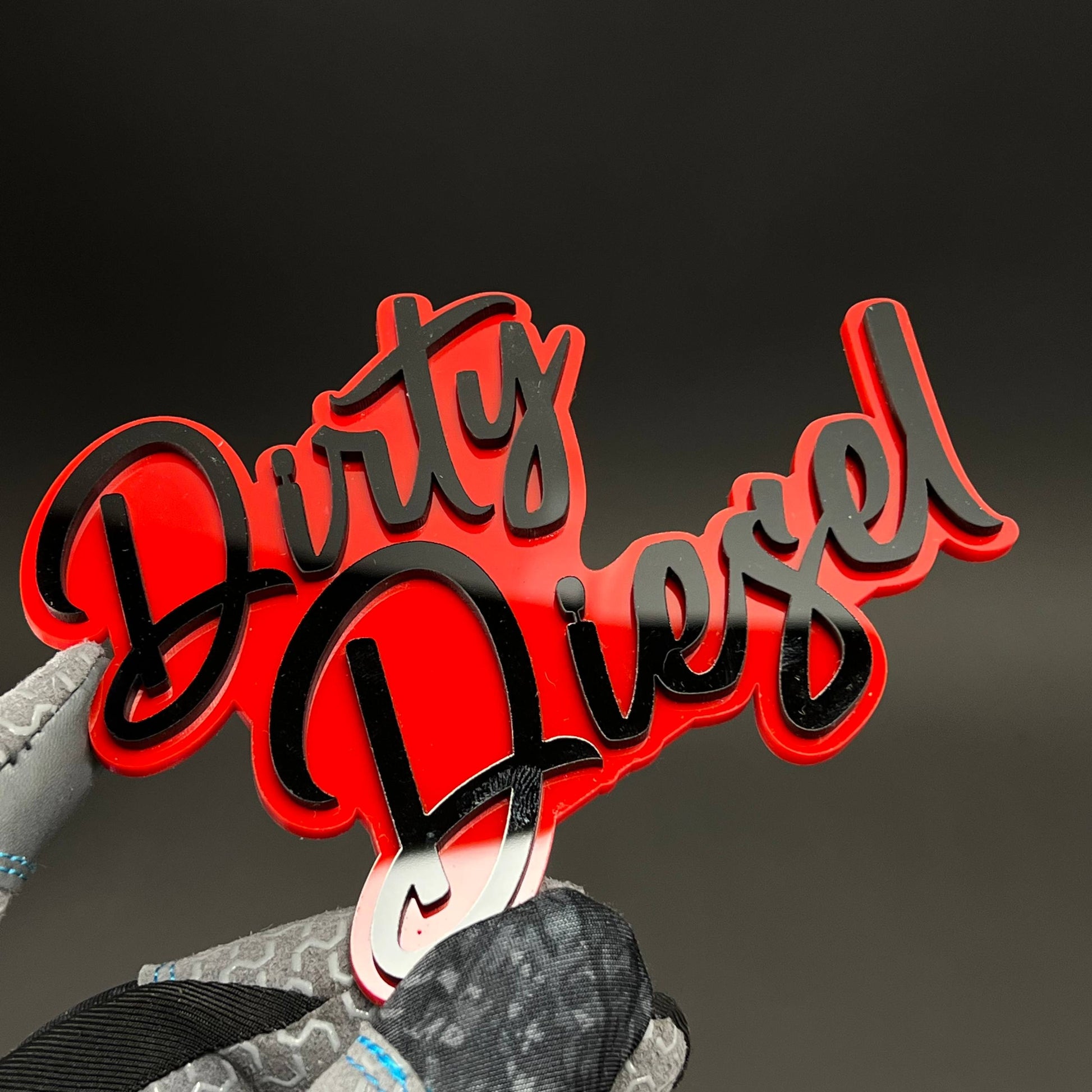 1PC Dirty Diesel 3D Acrylic Badge - Car Truck Emblem Fender Sticker
