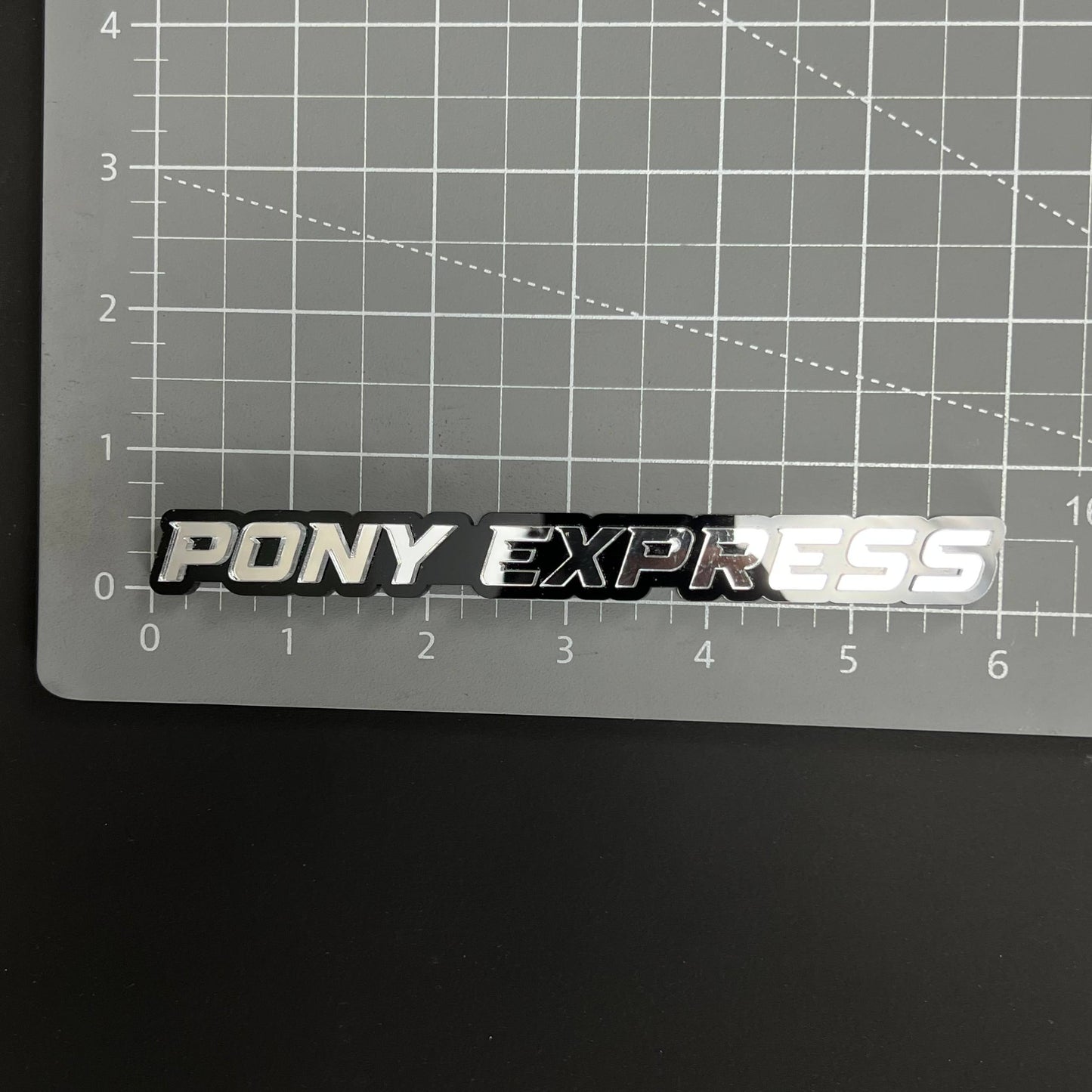 1PC PONY EXPRESS 3D Acrylic Badge - Car Truck Emblem Fender Sticker