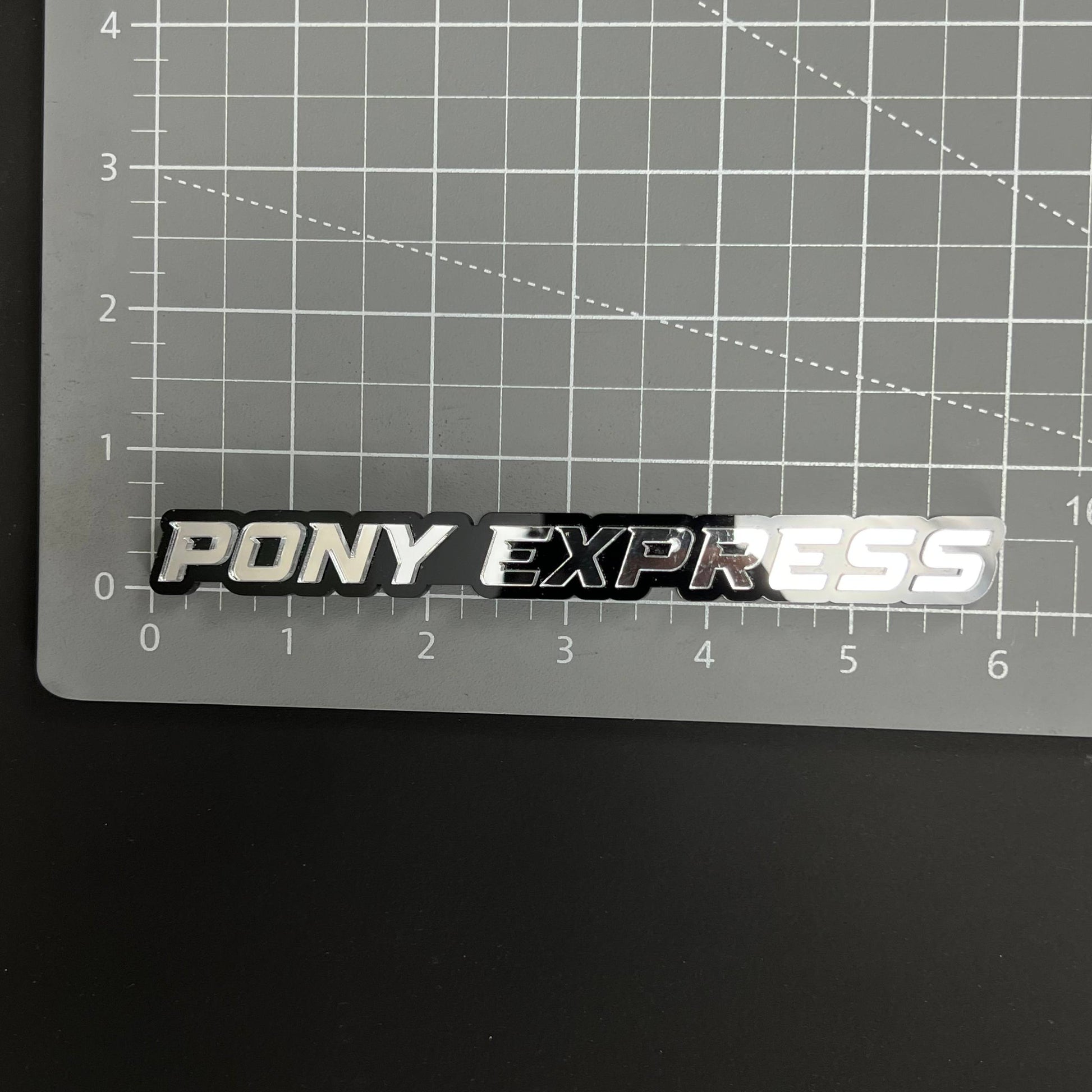 1PC PONY EXPRESS 3D Acrylic Badge - Car Truck Emblem Fender Sticker