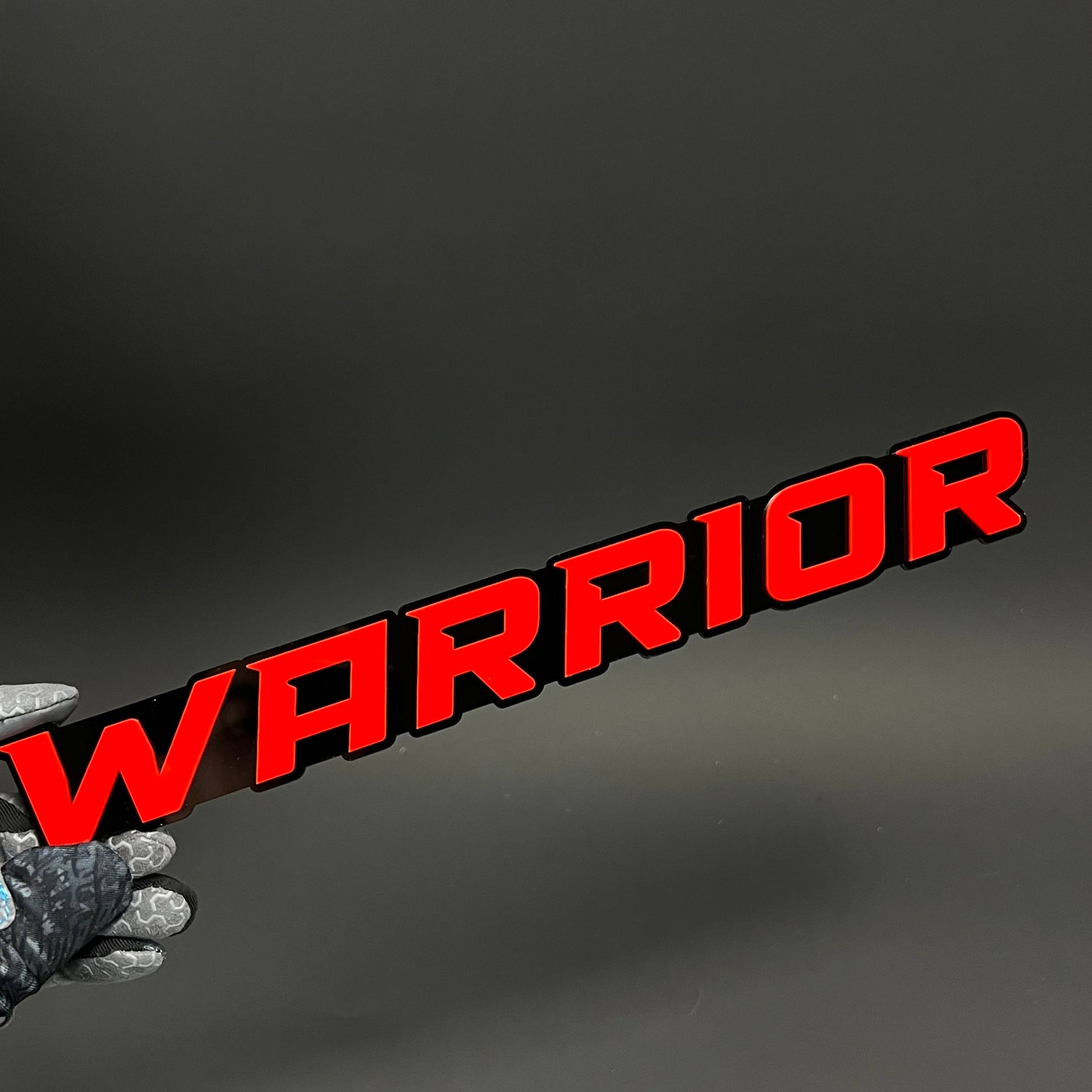 1PC WARRIOR 3D Acrylic Badge - Car Truck Emblem Fender Tailgate Trunk Sticker