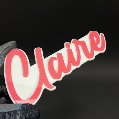 1PC Claire 3D Acrylic Badge - Car Truck Emblem Fender Tailgate Trunk Sticker
