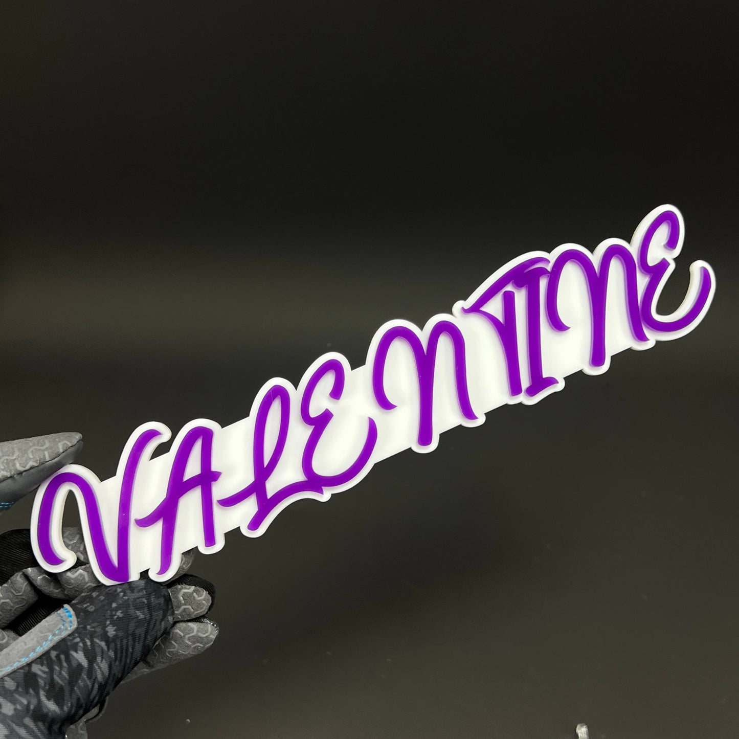 1PC VALENTINE 3D Acrylic Badge - Car Truck Emblem Fender Tailgate Trunk Sticker