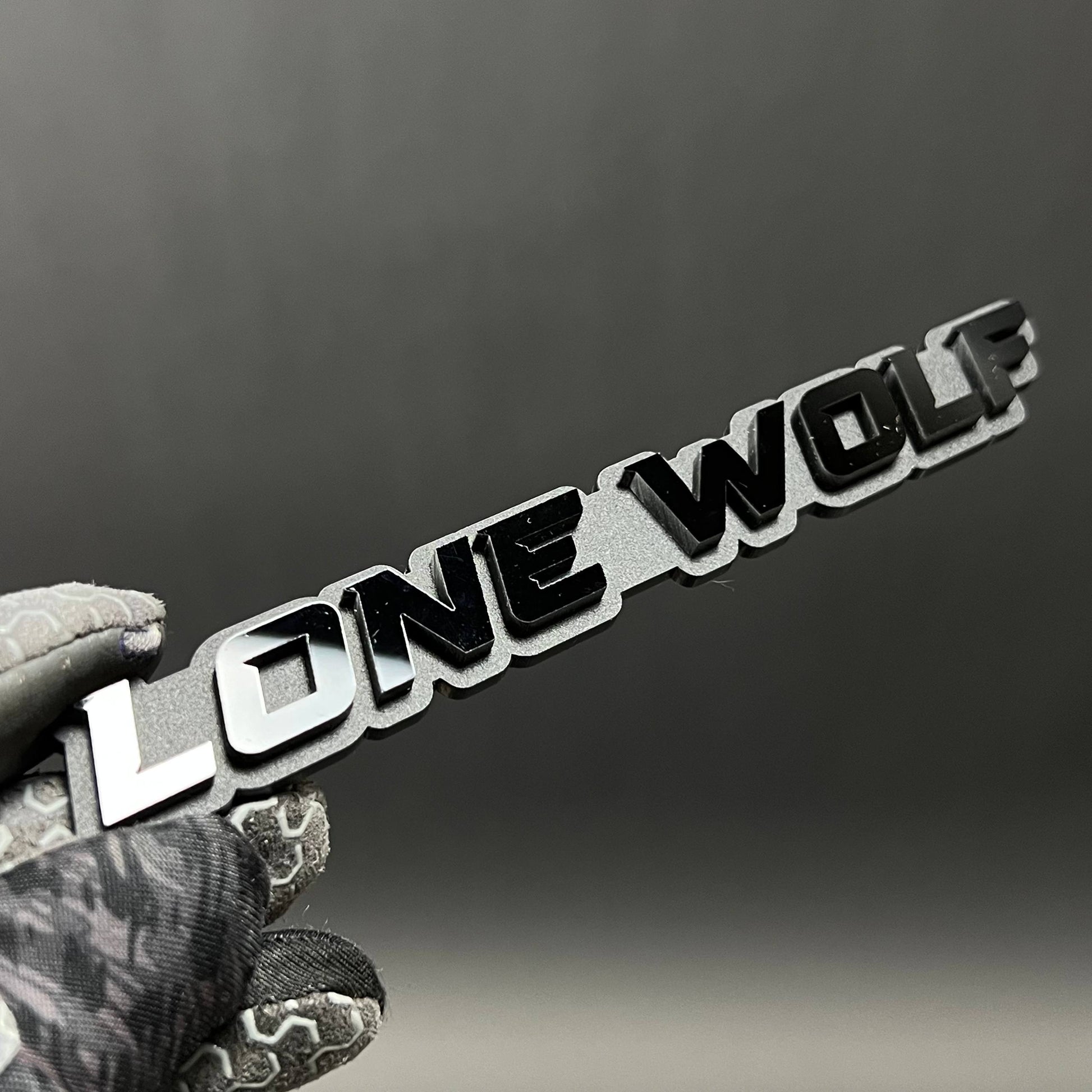1PC LONE WOLF 3D Acrylic Badge - Car Truck Emblem Fender Tailgate Trunk Sticker