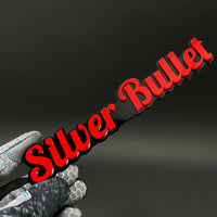 1PC Silver Bullet 3D Acrylic Badge - Car Truck Emblem Fender Sticker