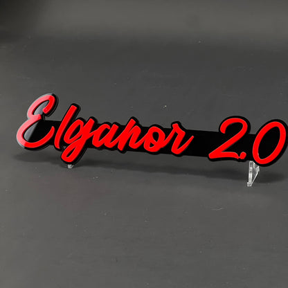 1PC Elganor 2.0 3D Acrylic Badge - Car Truck Emblem Fender Sticker