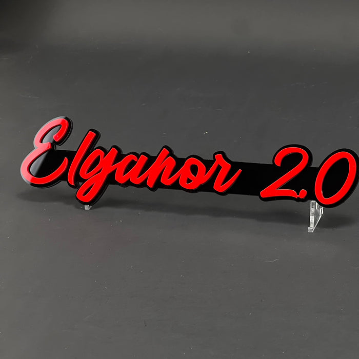 1PC Elganor 2.0 3D Acrylic Badge - Car Truck Emblem Fender Sticker