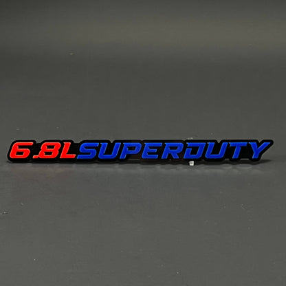 1PC 6.8L SUPERDUTY 3D Acrylic Badge - Car Truck Emblem Fender Sticker