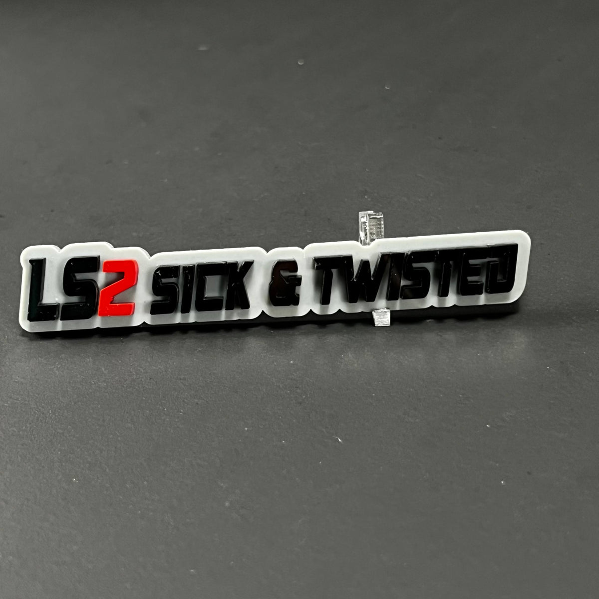 1PC LS2 Sick & Twisted 3D Acrylic Badge - Car Truck Emblem Fender Sticker