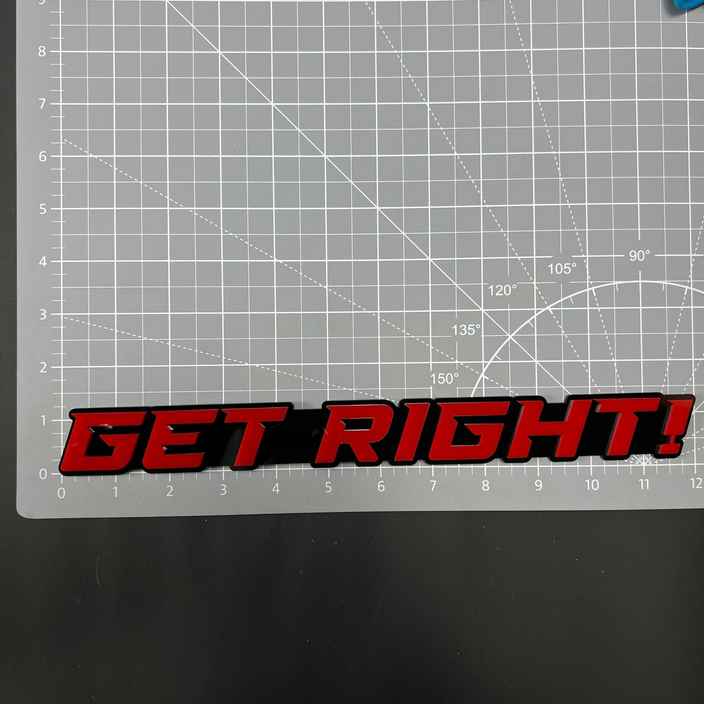 1PC GET RIGHT! 3D Acrylic Badge - Car Truck Emblem Fender Tailgate Trunk Sticker