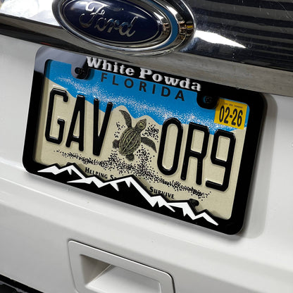 1PC White Powda 3D Acrylic Badge - Car Truck Emblem Fender Sticker