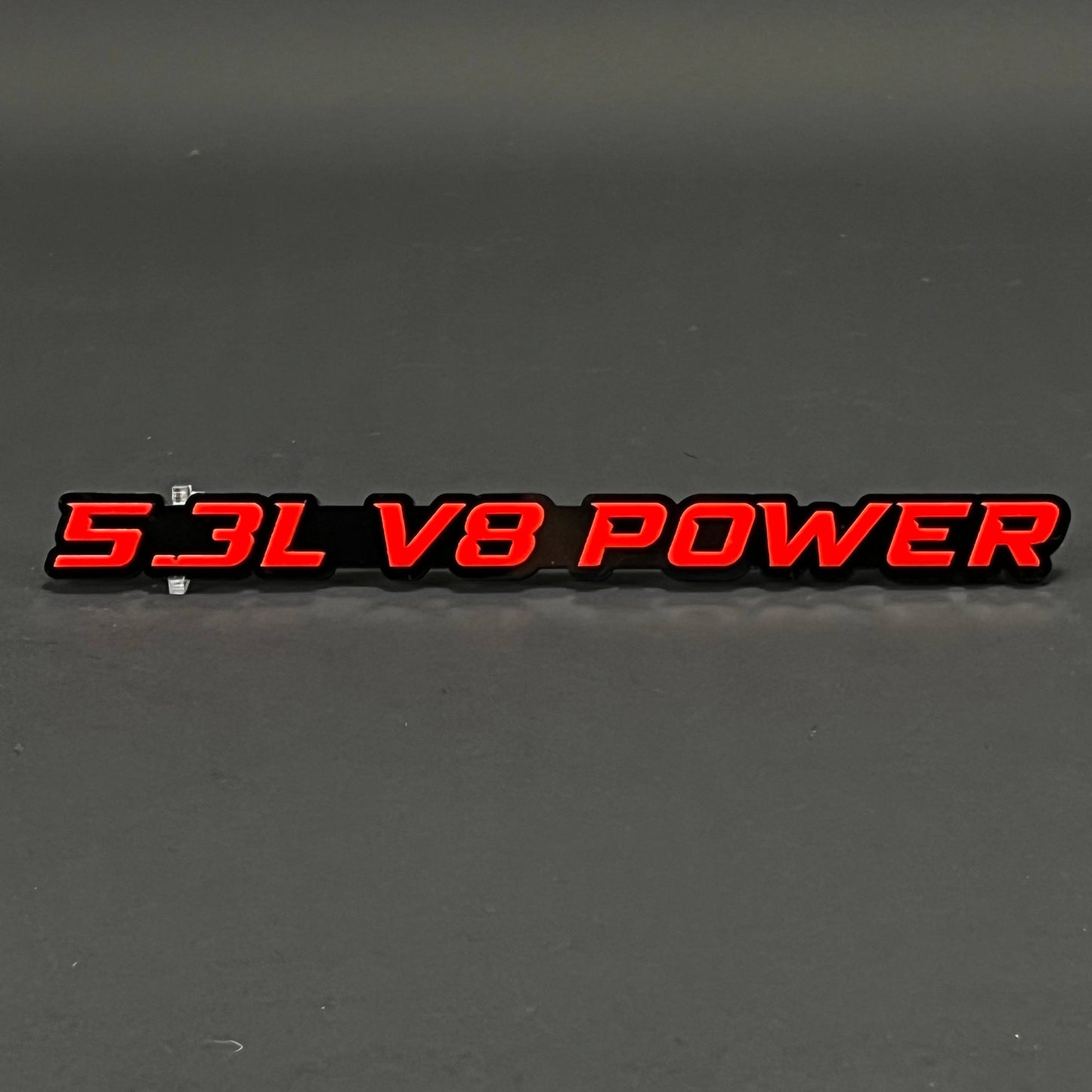 1PC 5.3L V8 POWER 3D Acrylic Badge - Car Truck Emblem Fender Sticker