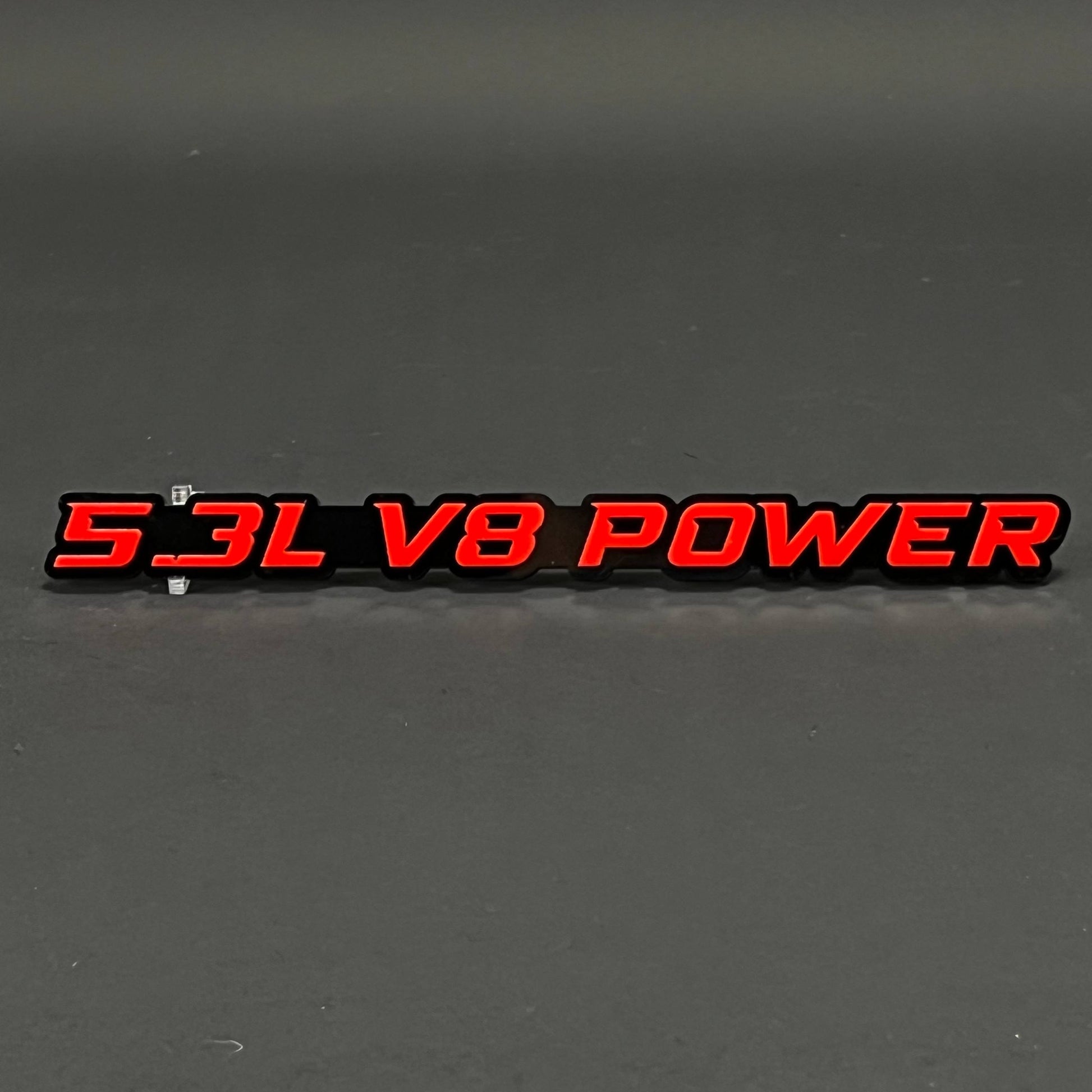 1PC 5.3L V8 POWER 3D Acrylic Badge - Car Truck Emblem Fender Sticker